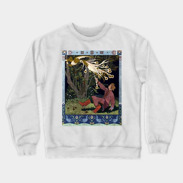 The Tale of Prince Ivan, The Firebird and the Grey Wolf - Ivan Bilibin 1899 Crewneck Sweatshirt by forgottenbeauty